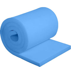 High Density Upholstery Blue Foam Sheet Premium Quality Cut to Any Size for Foam Cushioning Bench, Stool, Window Seat Pads, Sofa, Dinning Chair Pads Replacement Pet Bed (Blue, 60"X20"X1" inch)