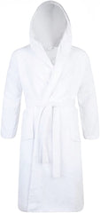 Dazzle Collection Hooded Bathrobes 100% Egyptian Cotton Terry Toweling Men's and Women's Unisex Robes Extra Absorbent Dressing Gown Spa Gym Bath Towel Size Dazzle Collection