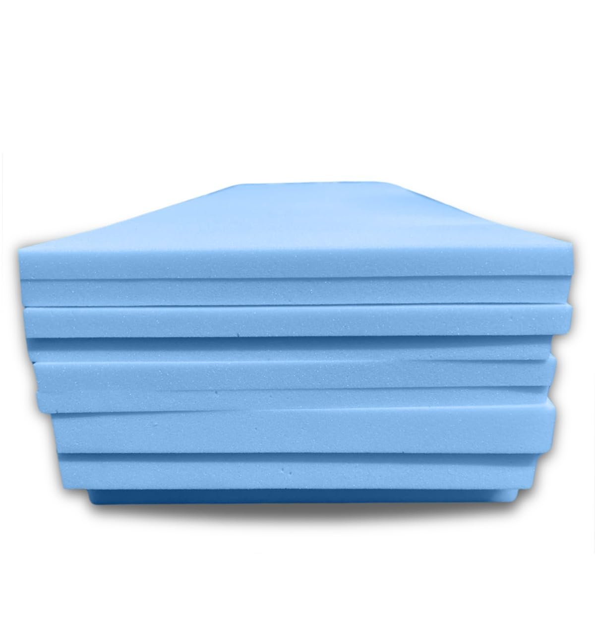 High Density Upholstery Blue Foam Sheet Premium Quality Cut to Any Size for Foam Cushioning Bench, Stool, Window Seat Pads, Sofa, Dinning Chair Pads Replacement Pet Bed (Blue, 60"X20"X1" inch)