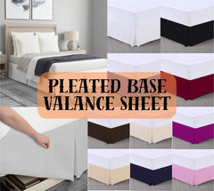 Polycotton Pleated Platform Base Valance Sheets